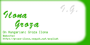 ilona groza business card